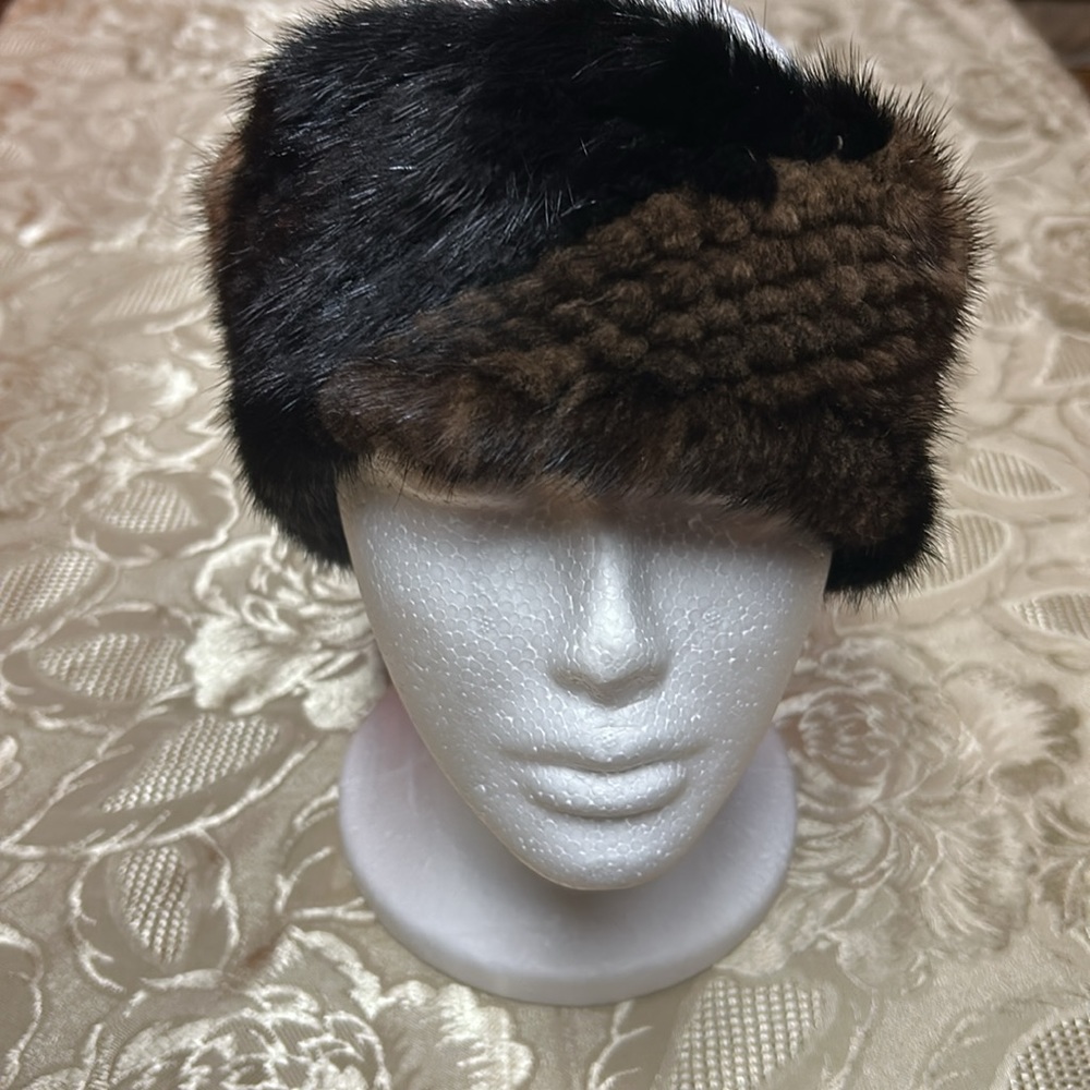 Mink head band. Real fur.